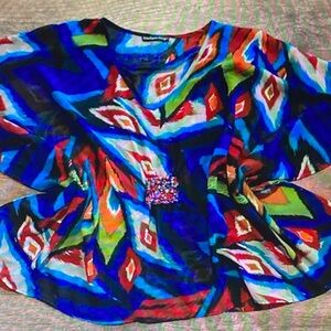 Vibrant Multicolor Printed Tunic Top